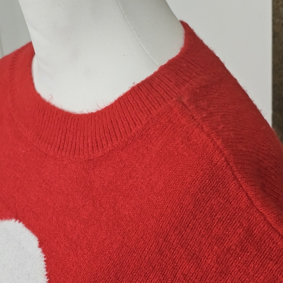 CeCe Women's Be Mine Heart Crewneck Long-Sleeve Sweater Pullover Size L - Picture 7 of 13